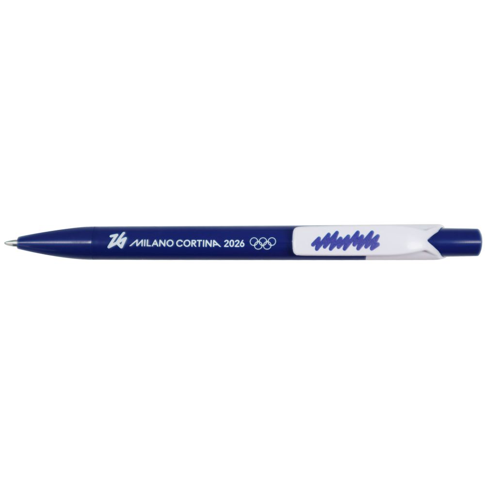 PENNA ABS BLU OLYMPIC EMBLEMA MONOCROMATICO FINITURA LUCIDA