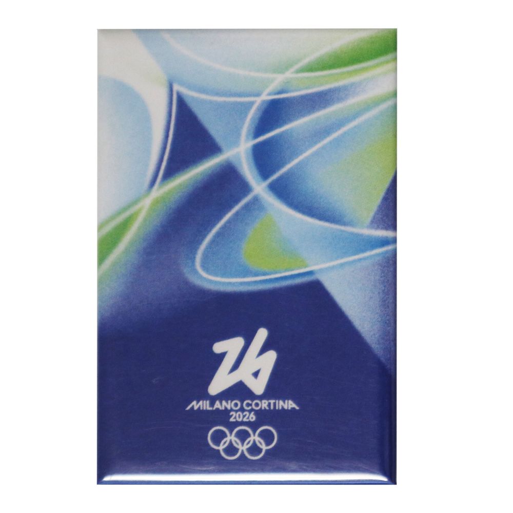 MAGNETE LOOK VERDE STAMPATO 78X53 MM - Olimpiadi Milano Cortina 2026
