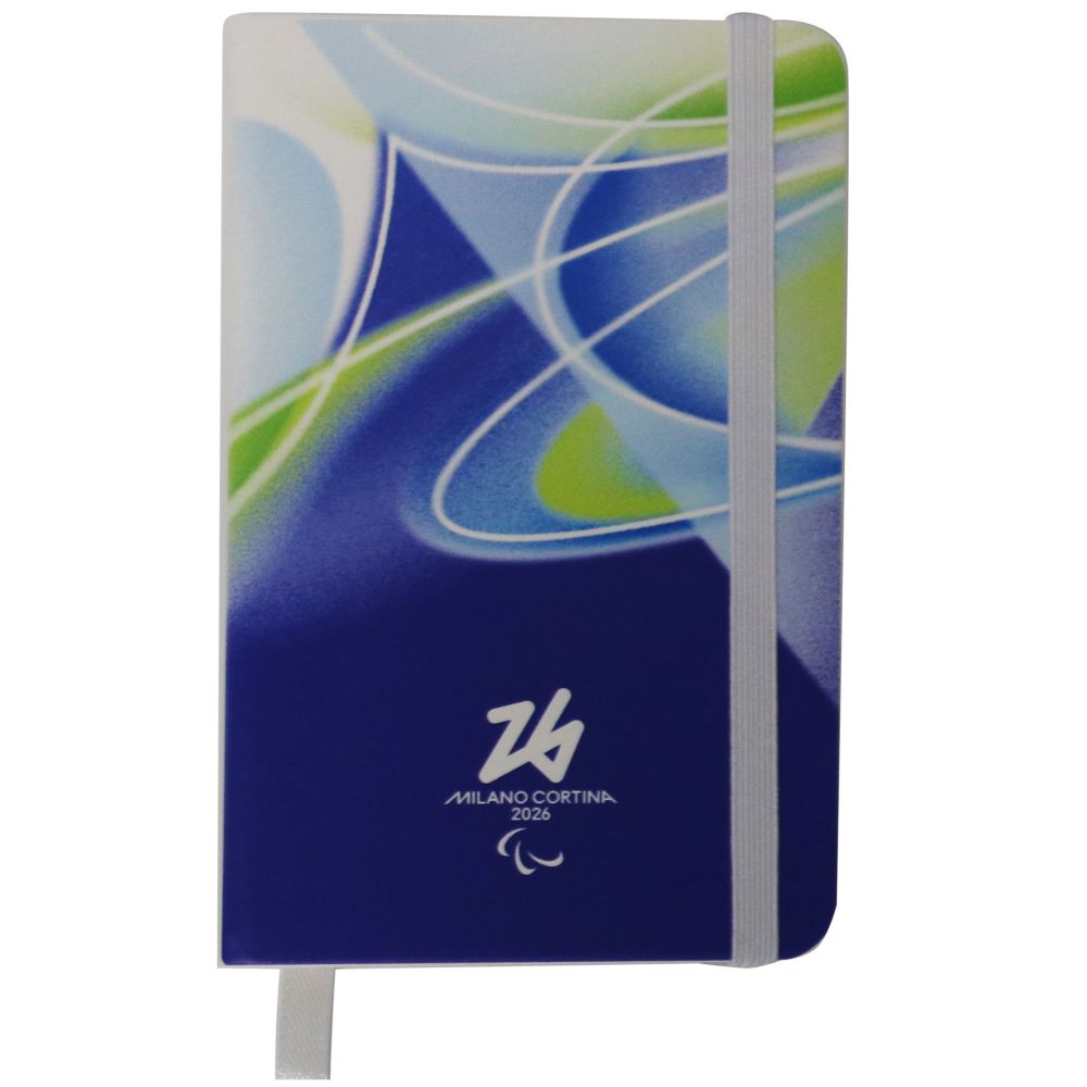 TACCUINO BIANCO 96 PAGINE A RIGHE F.TO A6 PARALYMPIC LOOK VERDE