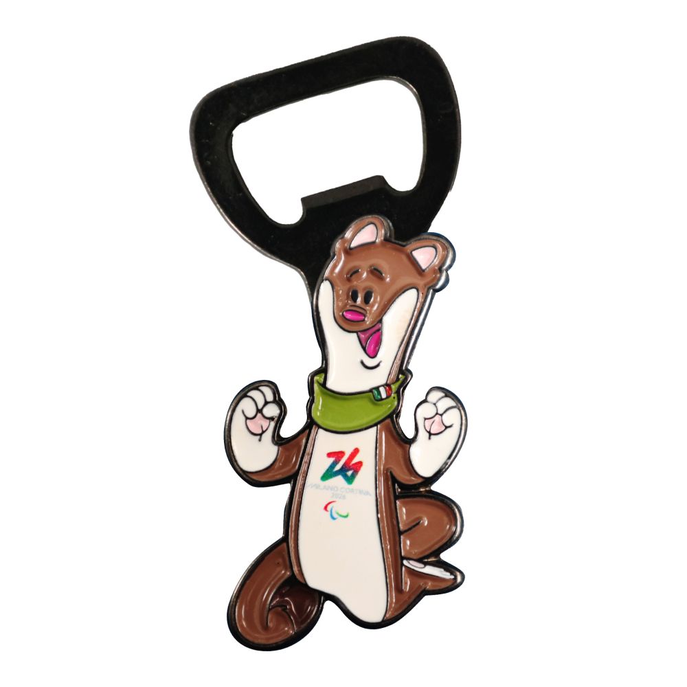 APRIBOTTIGLIE SAGOMATO METALLO SMALTATO PARALYMPIC MASCOT MILO COLORATO