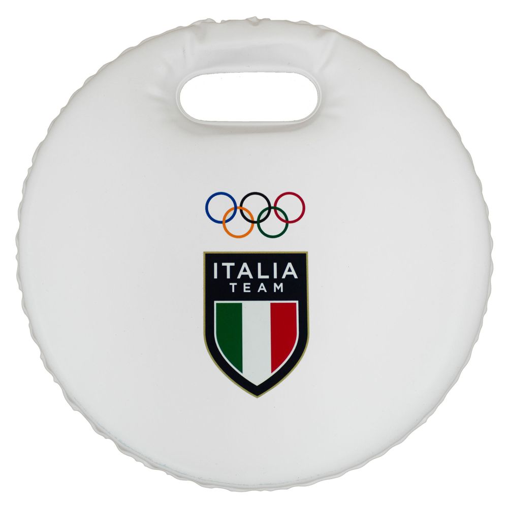 CUSCINO DA NEVE IMBOTTITO BIANCO DIA 29CM OLYMPIC+ITALIA TEAM EMBLEMA CO