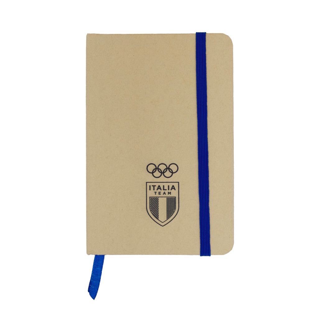 TACCUINO IN CARTA RICICLATA 160 PAGINE A RIGHE F.TO A6 OLYMPIC+ITALIA TE