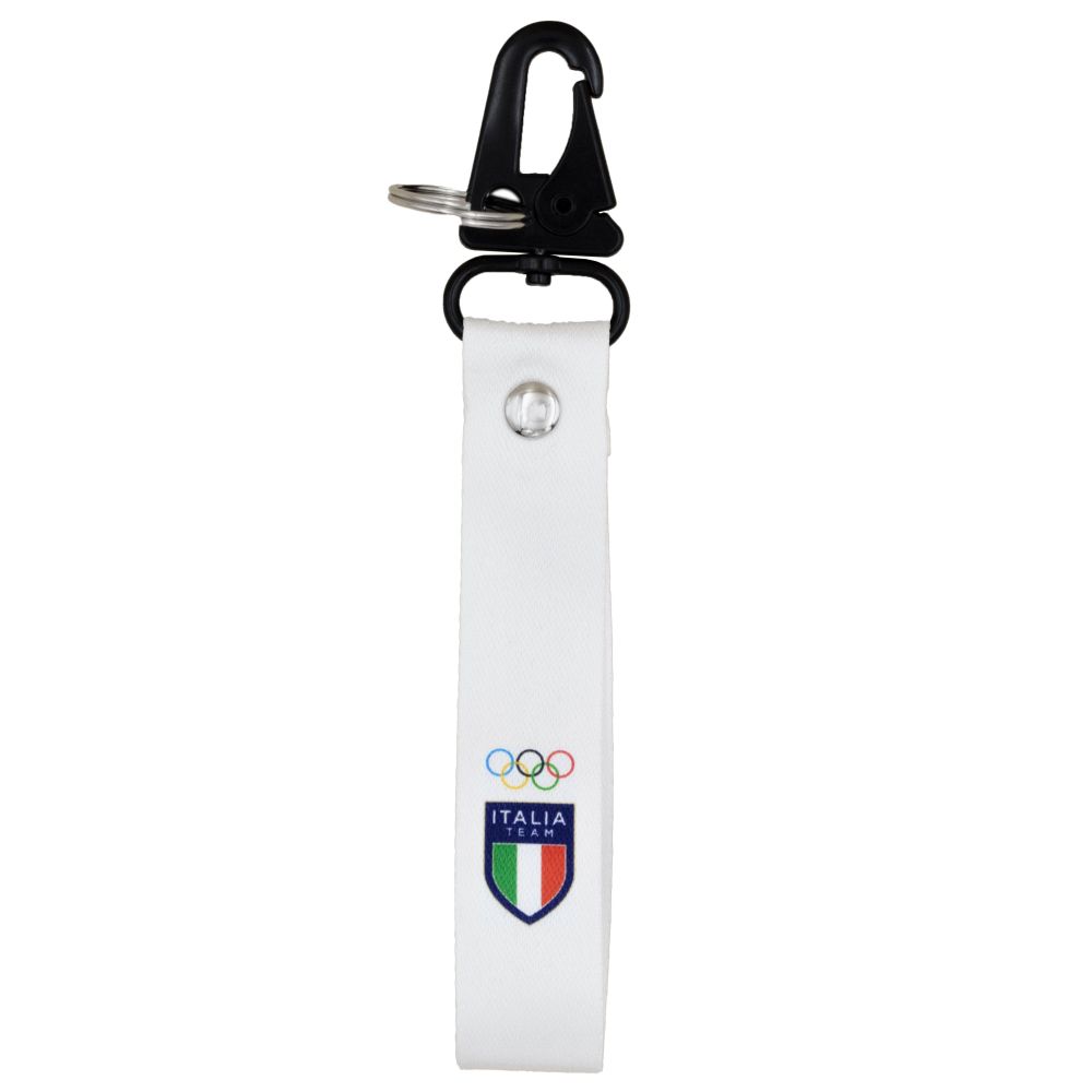 PORTACHIAVI JACQUARD MOSCHETTONE OLYMPIC+ITALIA TEAM EMBLEMA COLORATI FO