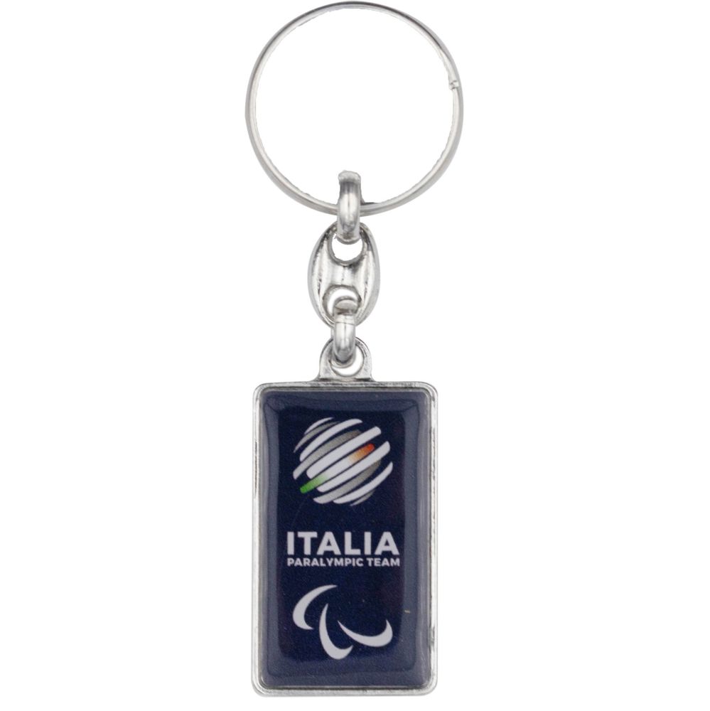 PORTACHIAVI METALLO RETTANGOLARE STAMPATO PARALYMPIC+ITALIA PARALYMPIC T