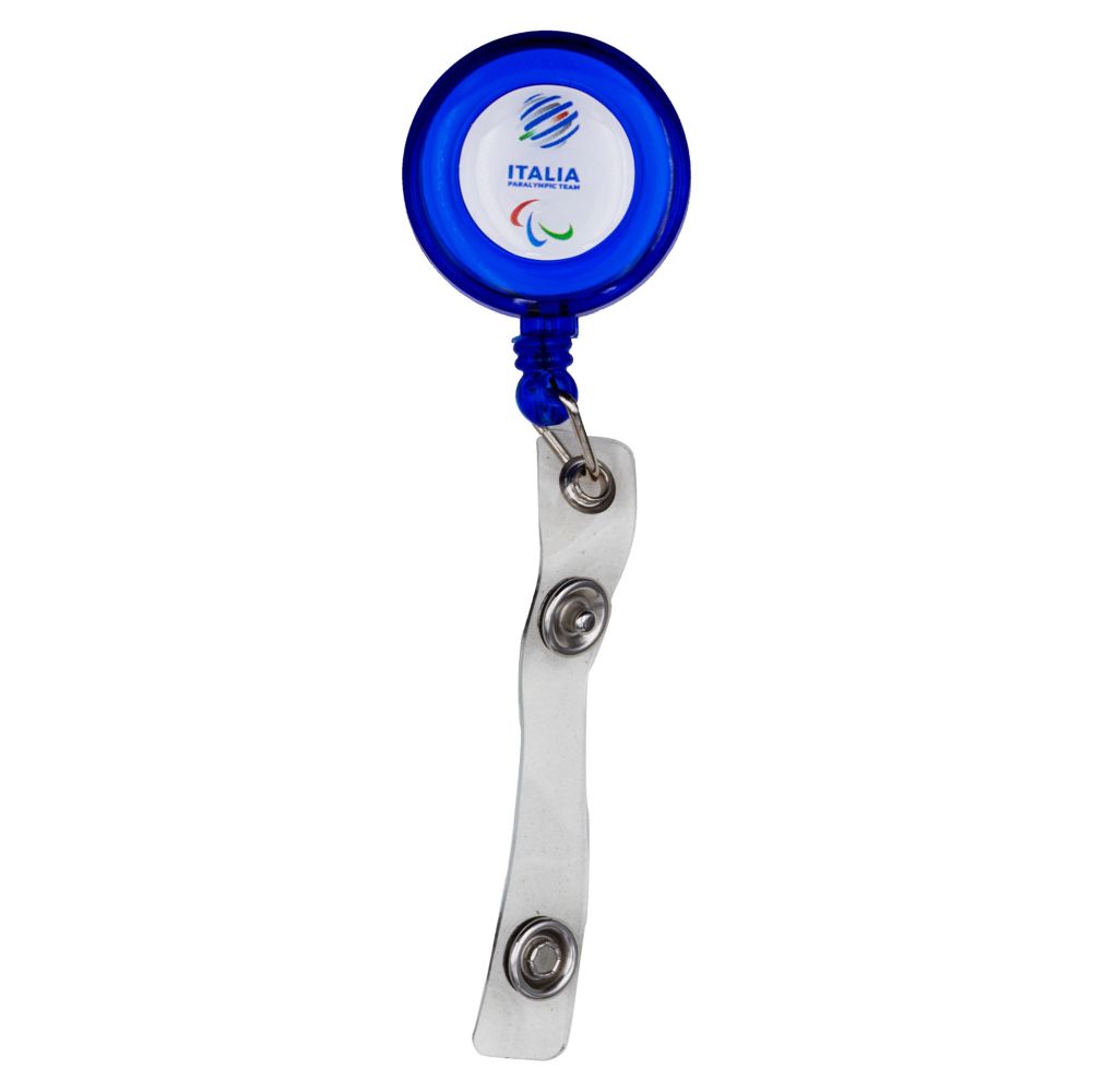 PORTA SKIPASS ABS BLU CLIP RETROPARALYMPIC E ITALIA PARALYMPIC TEAM EM