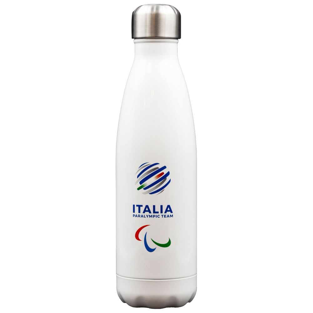 BORRACCIA TERMICA BIANCA 500 ML PARALYMPIC+ITALIA PARALYMPIC TEAM EMBLEM