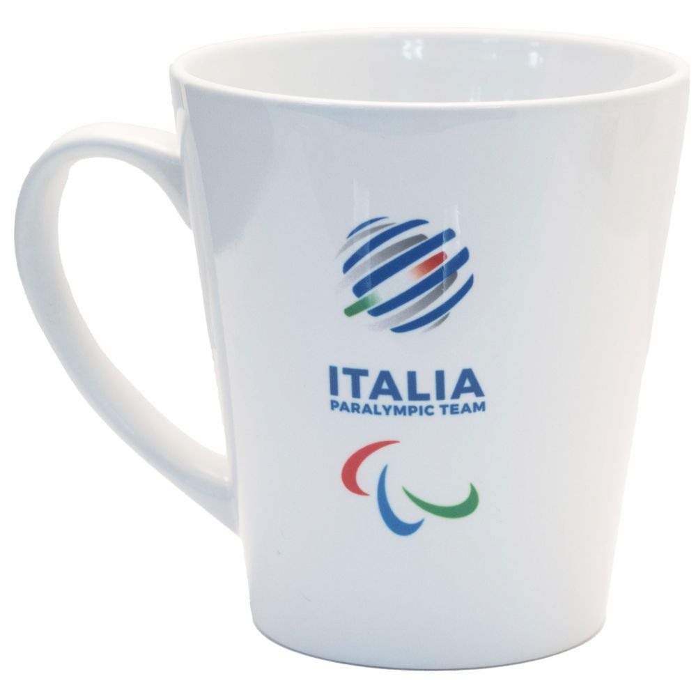TAZZA MUG CONICA CERAMICA PARALYMPIC+ITALIA PARALYMPIC TEAM EMBLEMA COLO