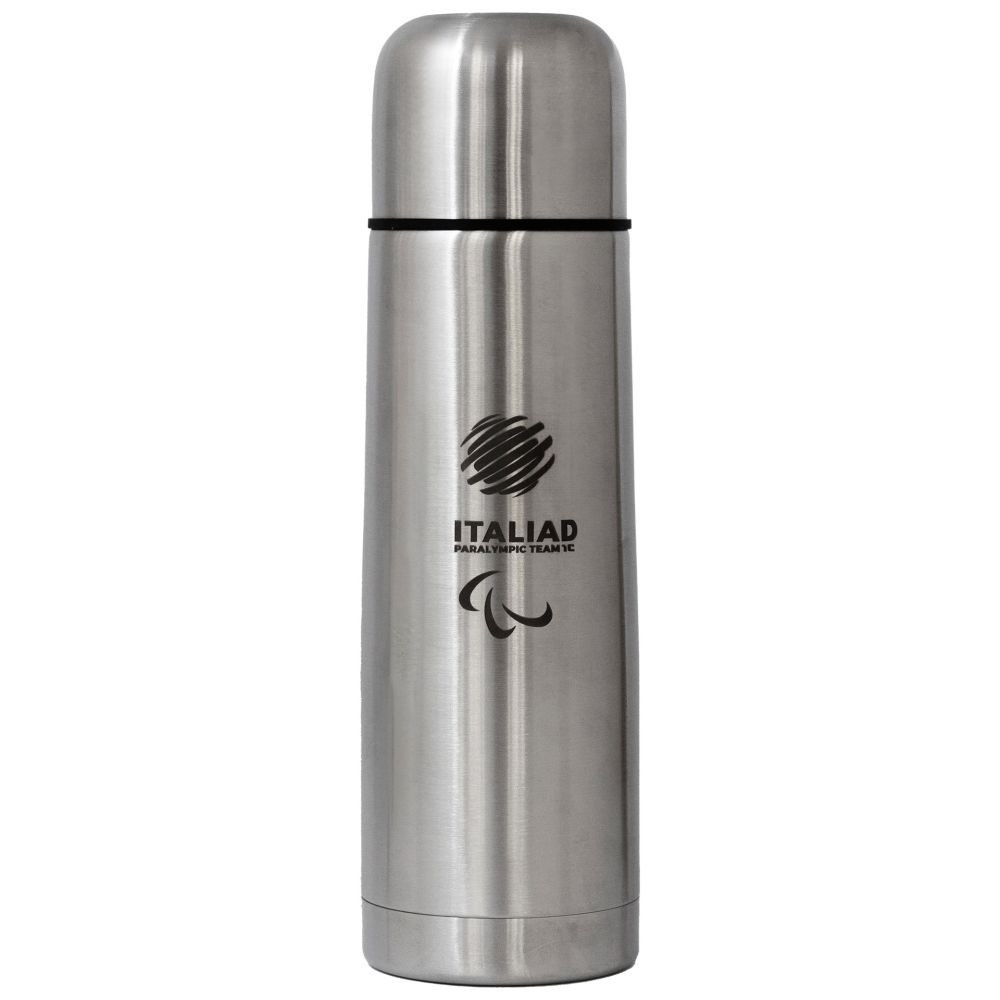 THERMOS ACCIAIO INOX 750 ML CON CUSTODIA PARALYMPIC+ITALIA PARALYPIC TEA