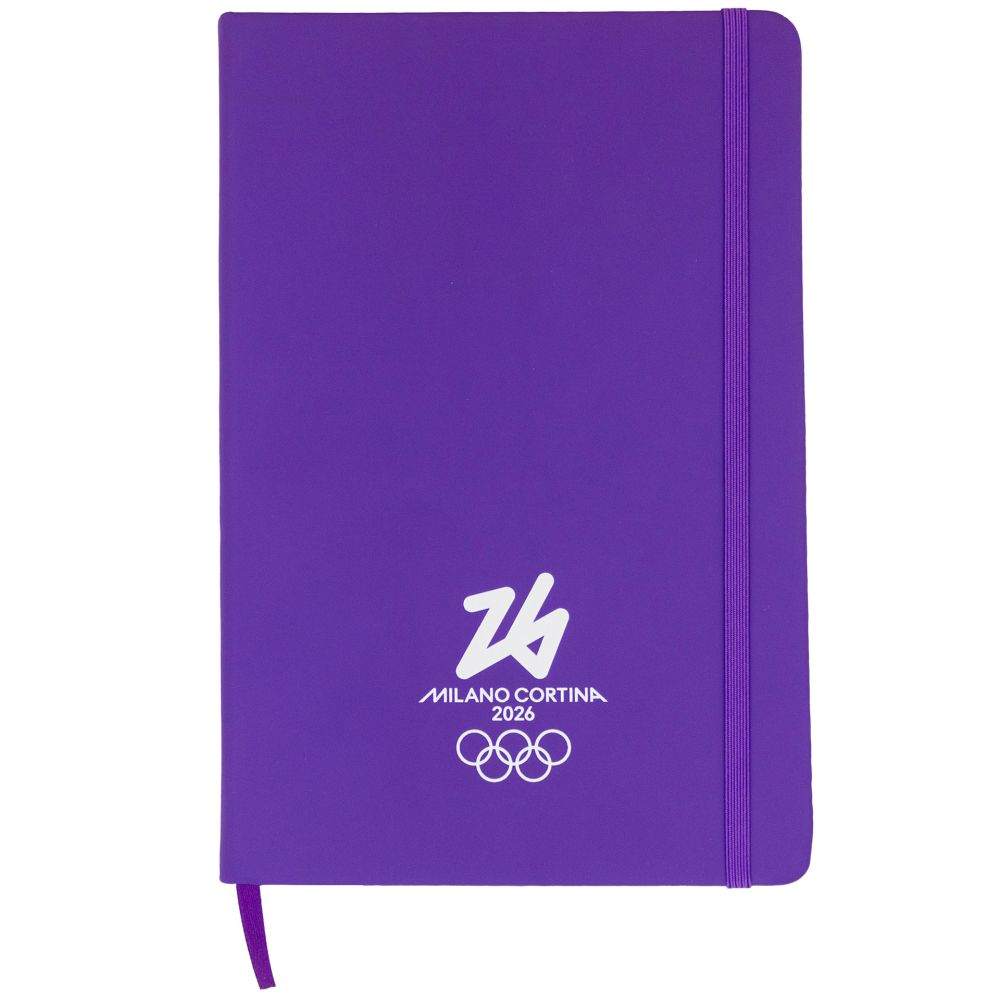 TACCUINO A5 VIOLA IN PU - Olimpiadi Milano Cortina 2026