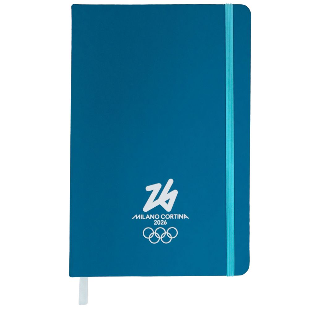 TACCUINO A5 CELESTE IN PU - Olimpiadi Milano Cortina 2026