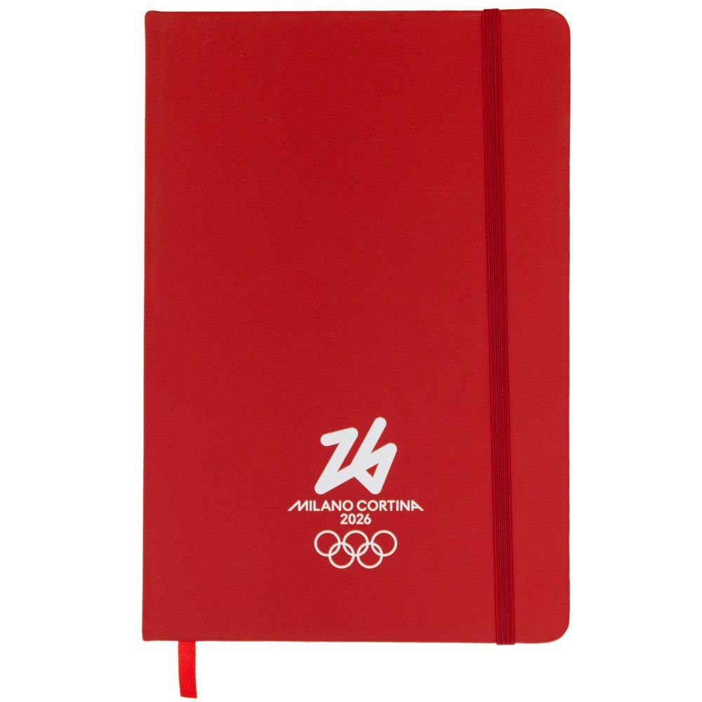 TACCUINO A5 ROSSO IN PU - Olimpiadi Milano Cortina 2026