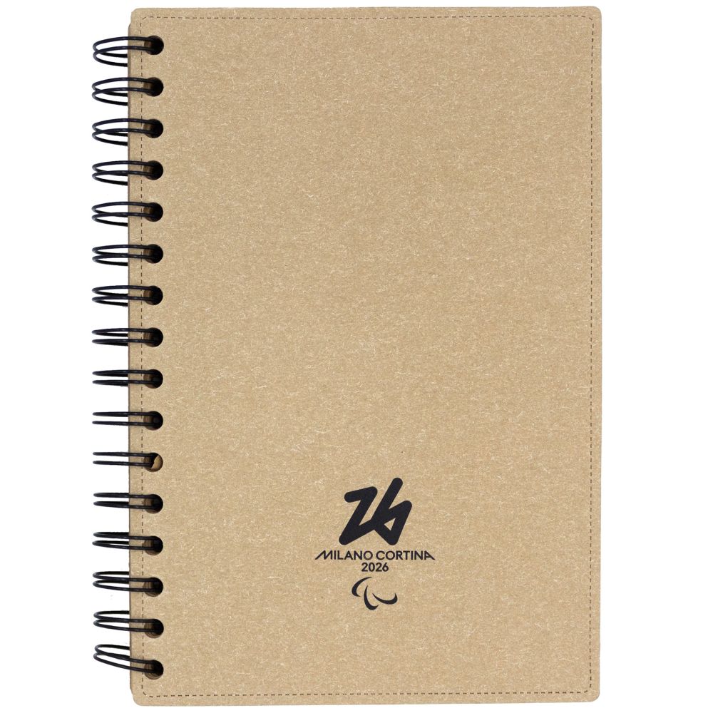 NOTEBOOK WIRE-O COPERTINA RIGIDA BEIGE F.TO A5, 160 PAG. A RIGHE CARTA R