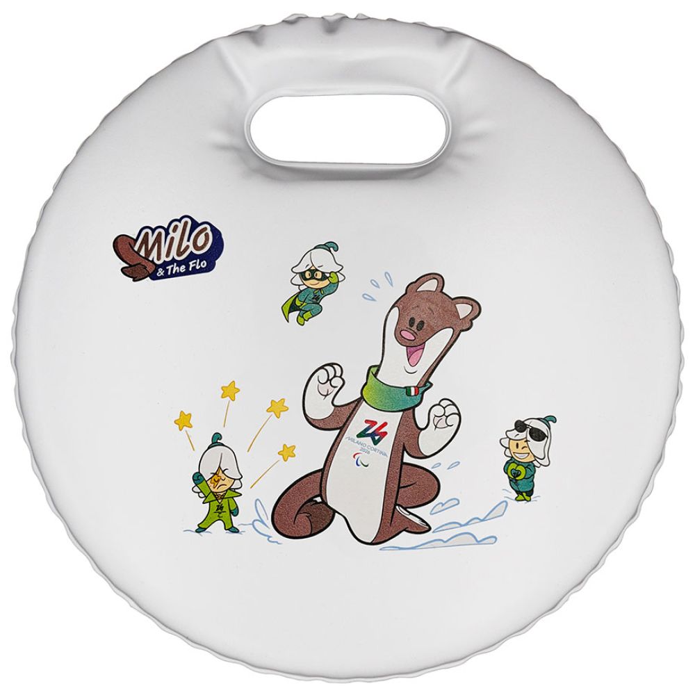CUSCINO DA NEVE IMPERMEABILE IMBOTTITO DIA 29CM BIANCO MASCOT MILO E THE
