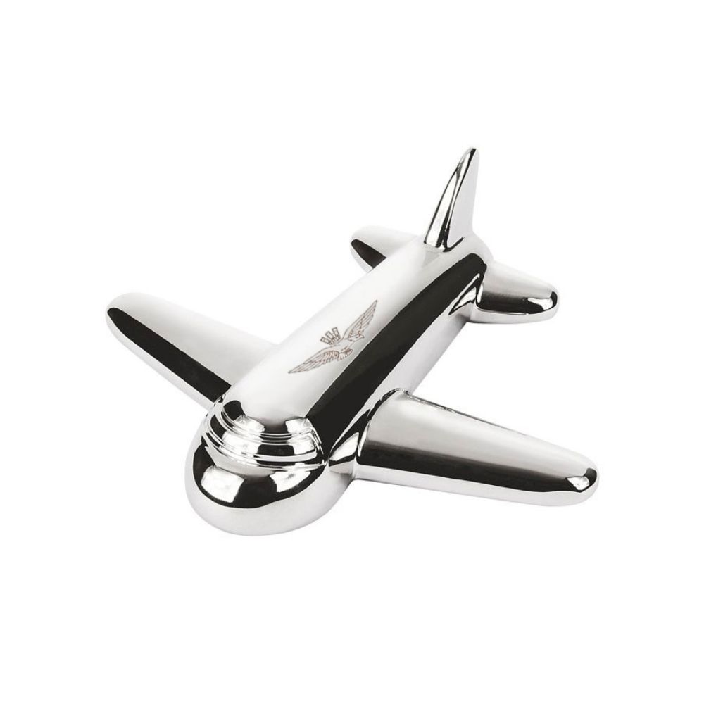 FERMACARTE AEREO IN METALLO LUCIDO