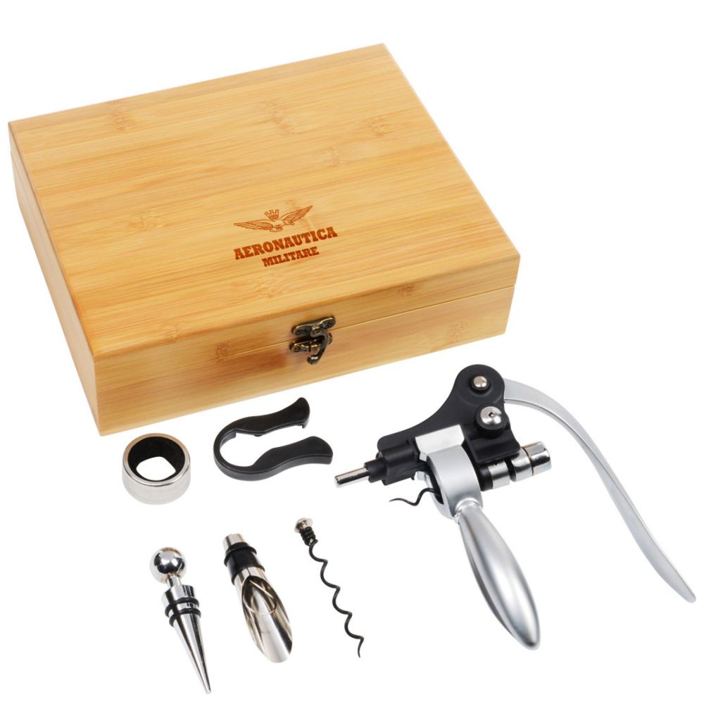 SET VINO IN SCATOLA DI BAMBOO