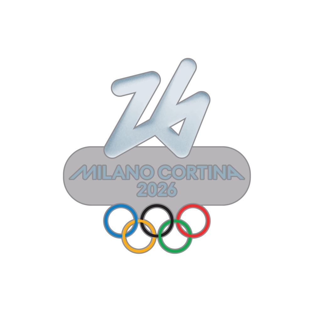 MILANO CORTINA 26 OLYMPIC LOGO CUT-OUT LAPEL PIN 30.44MM X 31.75MM