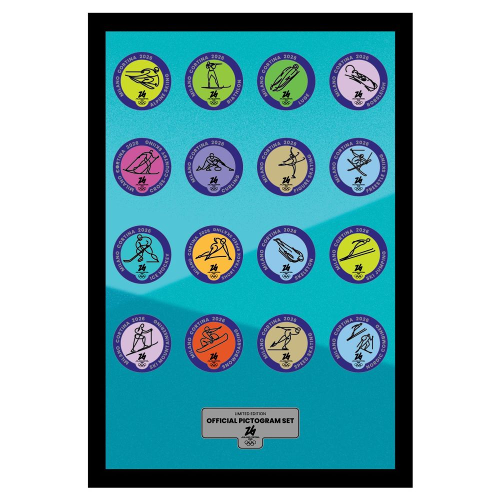 MC26 OLYMPIC PICTOGRAM SET- 17DESIGNS METAL PIN FRAME SET 301MM X 211MM