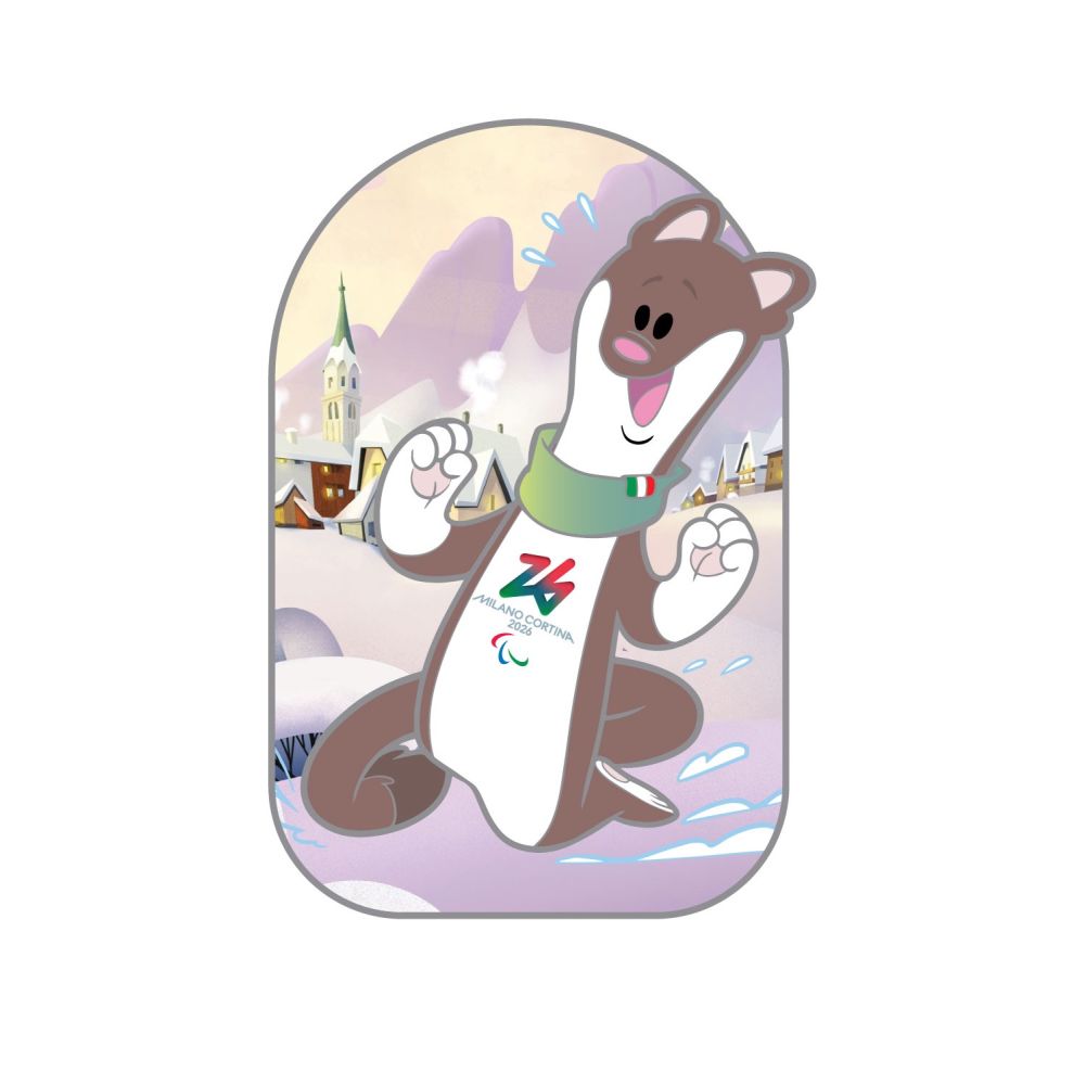 MILANO CORTINA 26 MILO SLIDING PIN ON PIN (TWO PINS) LAPEL PIN 21.73MM X