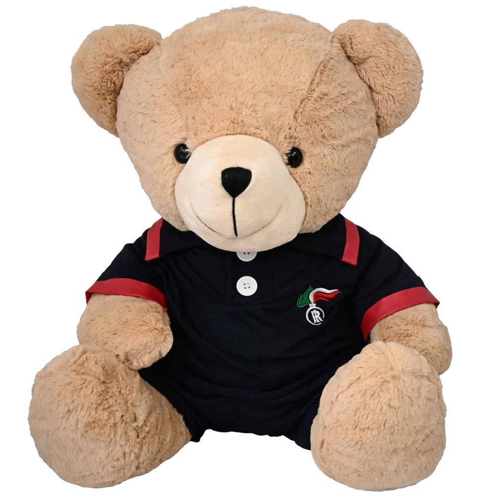 ORSONE PELUCHES SEDUTO H 50 CM, MAGLIETTA E PANTALONCINO FIAMMA CC