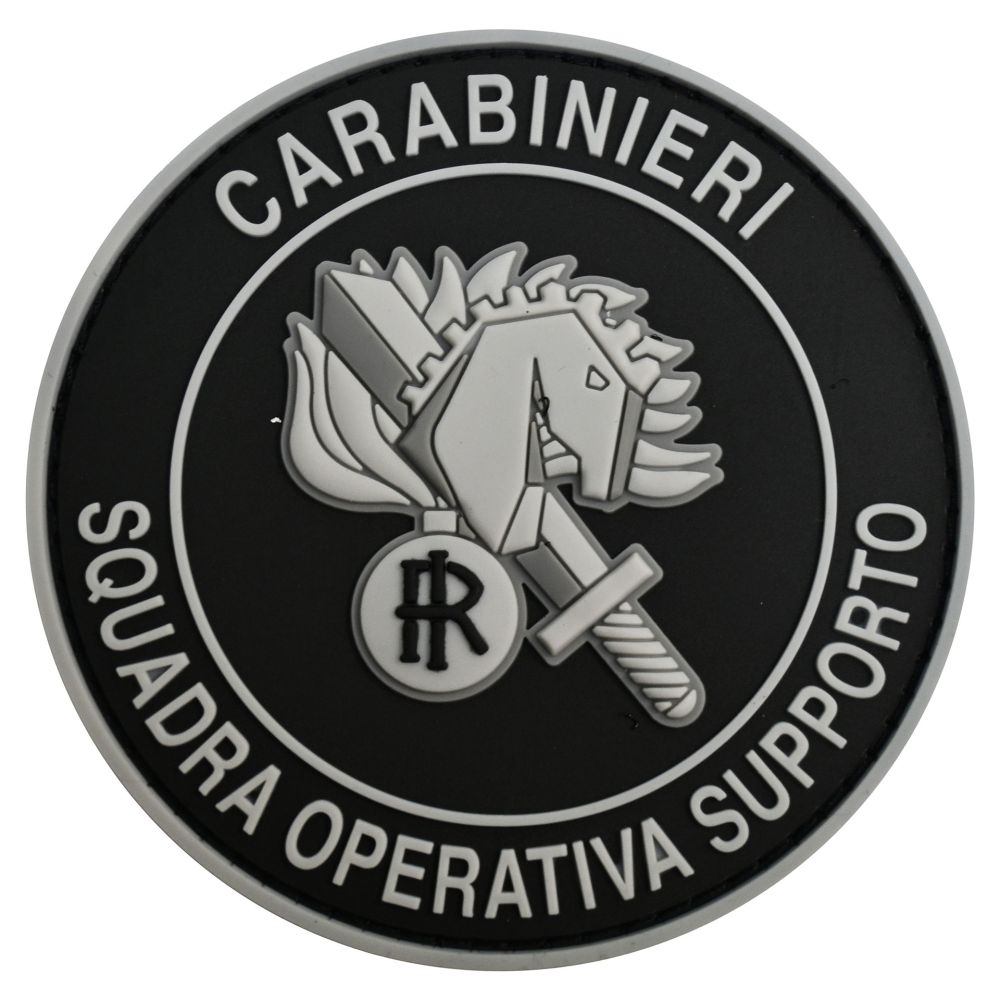 PATCH DISTINTIVO GOMMATA CON VELCRO ? 8 CM SQUADRA OPERATIVA SUPPORTO
