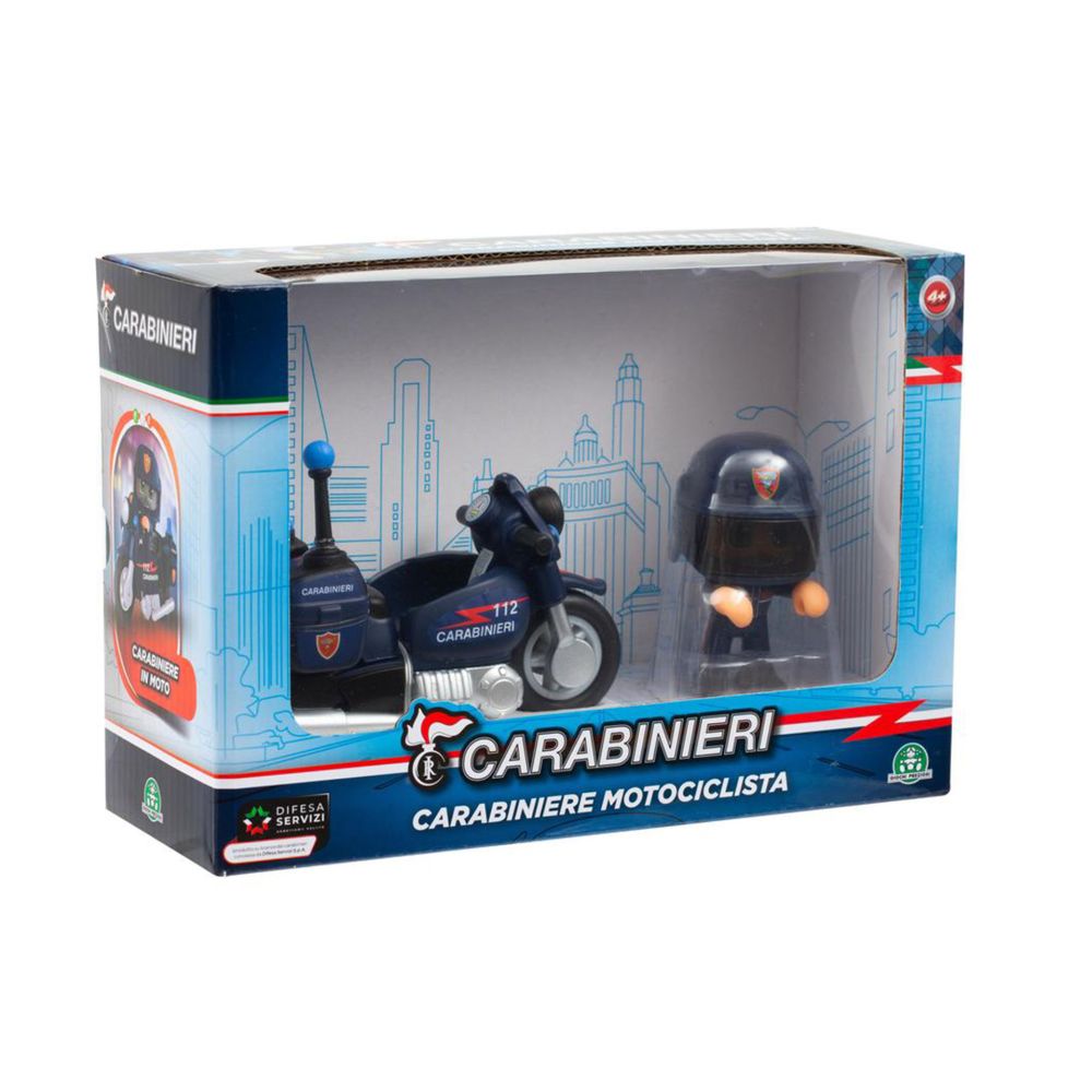 MOTO CON PERSONAGGIO CARABINIERI