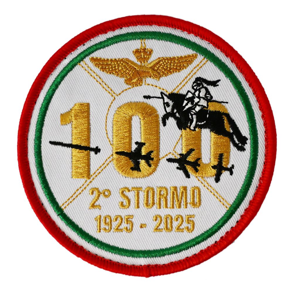 PATCH RICAMATA CON VELCRO DIAMETRO 90 MM 100 ANNI 2 STORMO 1925-2025