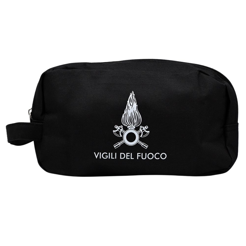 NECESSAIRE NERO DA VIAGGIO VIGILI DEL FUOCO DIMENSIONE 26X15X13 CM