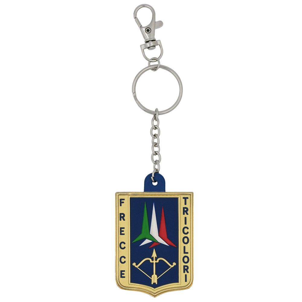 PORTACHIAVI FRECCE TRICOLORI IN TPU CON LOGO 3D A RILIEVO GANCIO AD ANELLO
