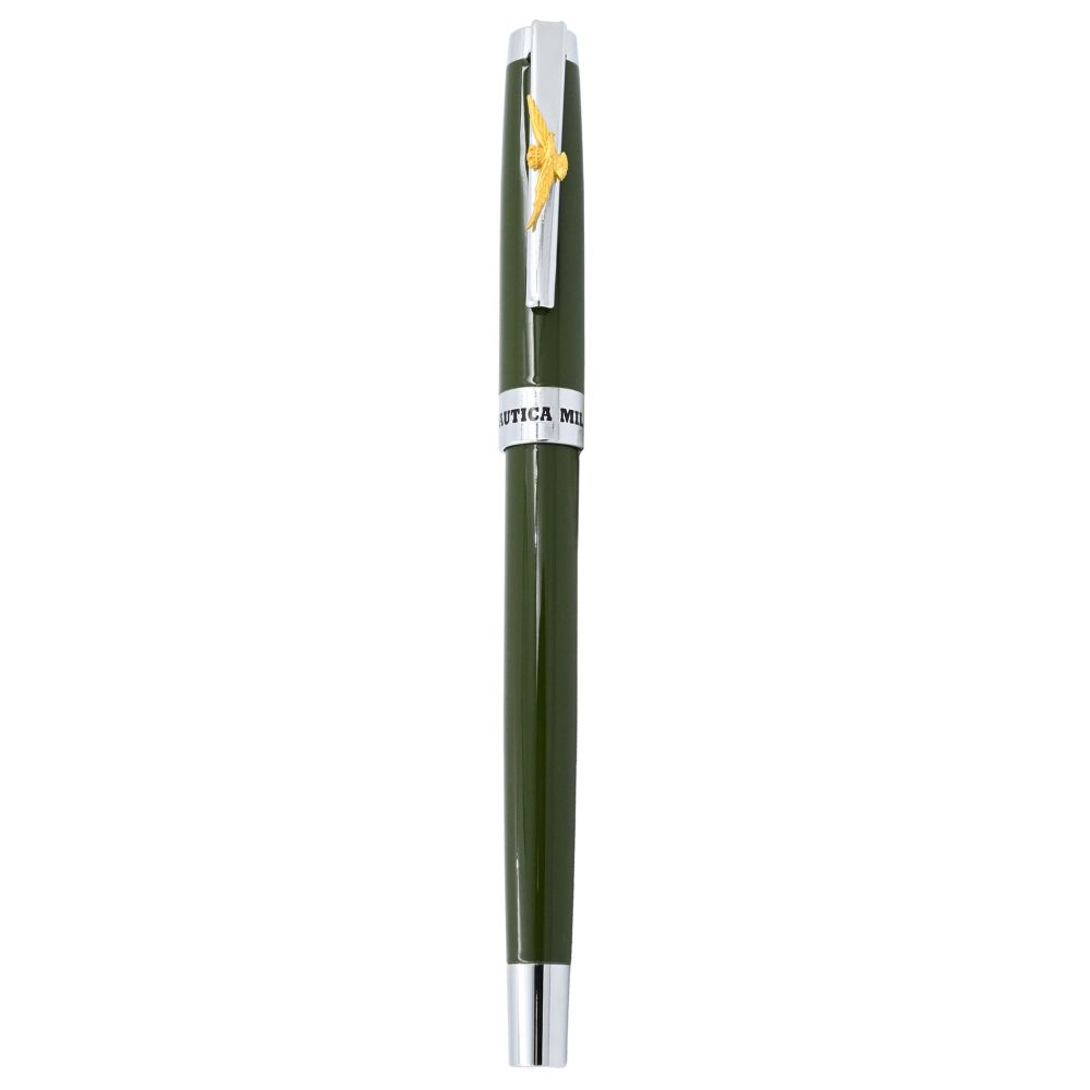 PENNA ROLLER VERDE IN METALLO AERONAUTICA MILITARE IN ASTUCCIO RIGIDO