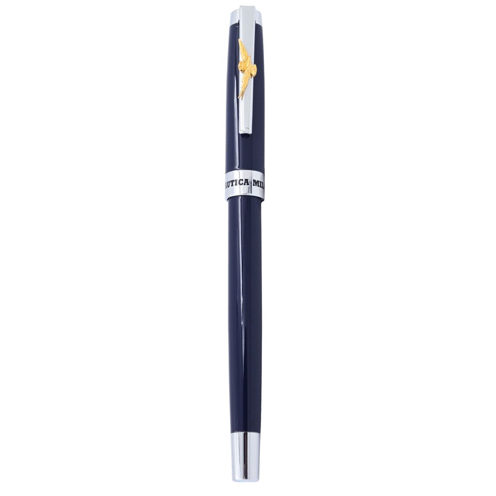 PENNA ROLLER BLU NAVY IN METALLO AERONAUTICA MILITARE IN ASTUCCIO RIGIDO