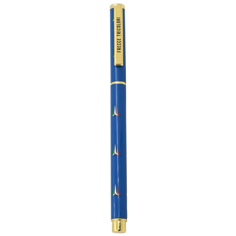 PENNA ROLLER AZZURRA stampa 360° FRECCE TRICOLORI