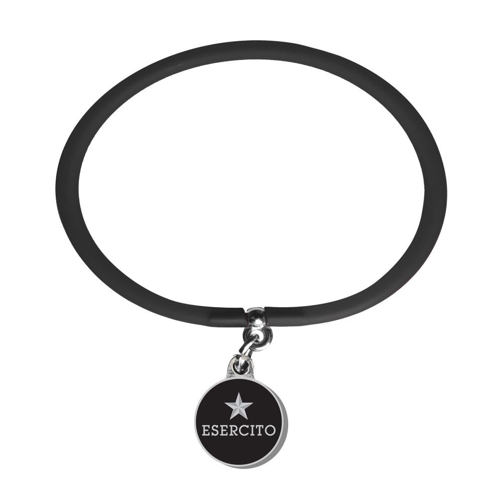 BRACCIALETTO IN SILICONE NERO ESERCITO ITALIANO