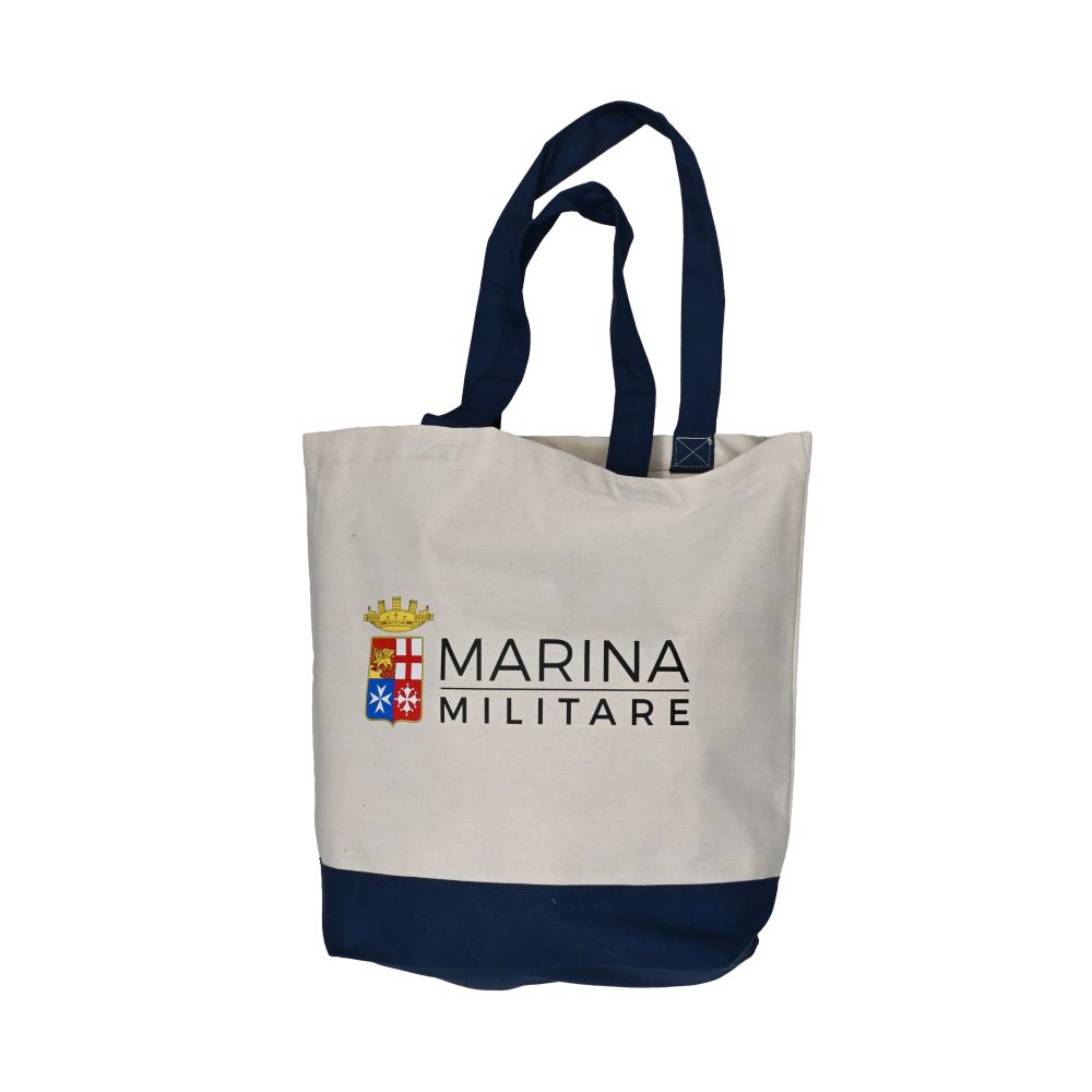 BORSA SHOPPING IN COTONE 45X40X15 CM MANICI BLU MARINA MILITARE