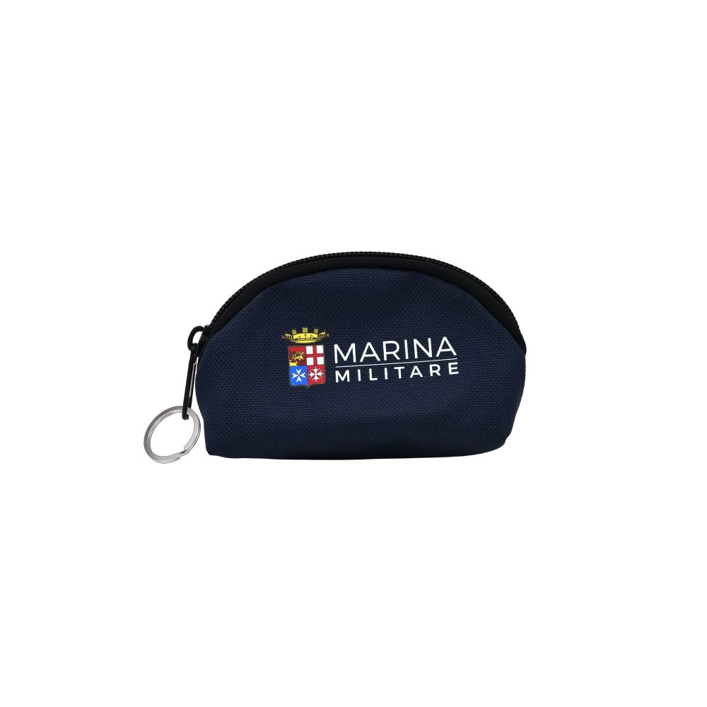 PORTACHIAVI CON PORTAMONETE IN POLIESTERE BLU 10X7CM MARINA MILITARE