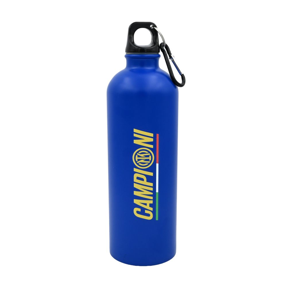 Borraccia Inter Campione d’Italia 2025/2026 Acciaio Blu 750 ml con Moschettone