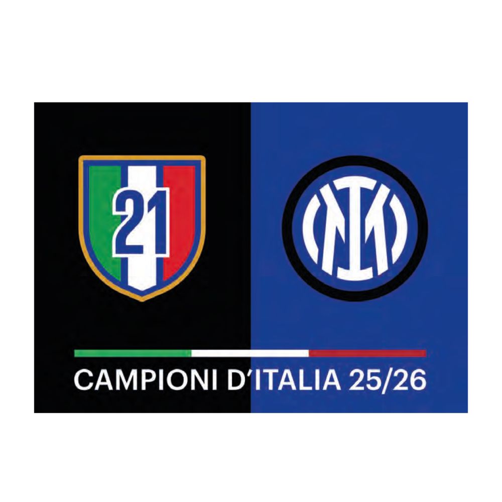Bandiera Inter Campioni d’Italia 2025/2026 100x140 cm Ufficiale