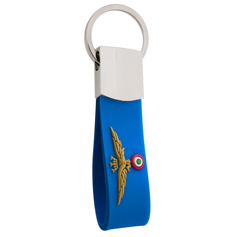 PORTACHIAVI METALLO E GOMMA LOGO AERONAUTICA MILITARE