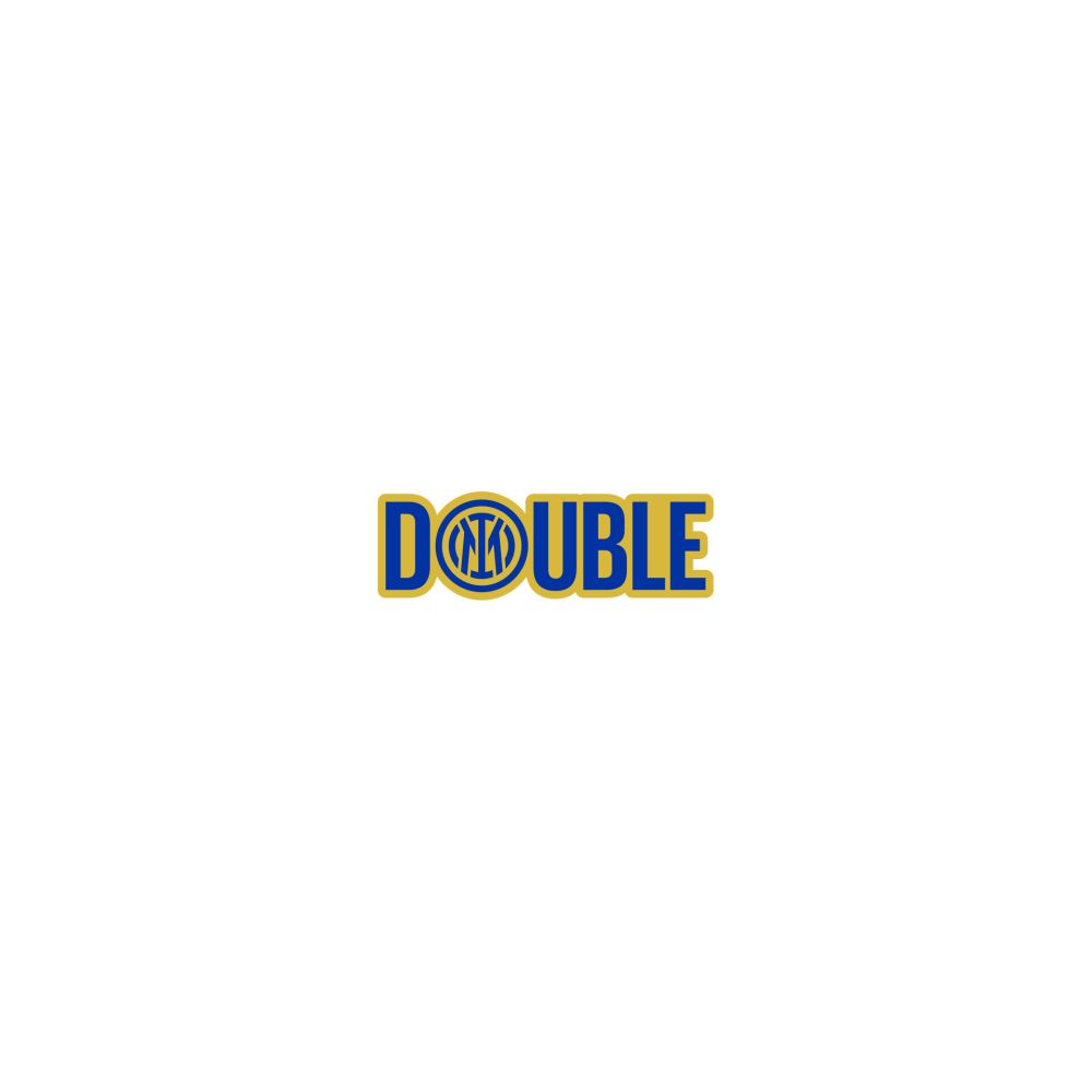 DISTINTIVO IN METALLO DORATO SMALTATO LINEA DOUBLE INTER
