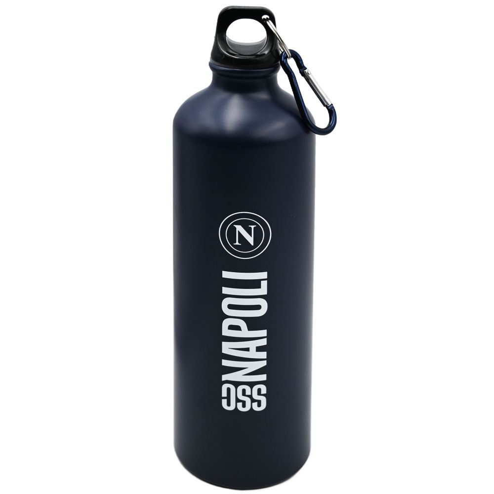 BORRACCIA BLU NAVY IN ALLUMINIO RICICLATO FINITURA SATINATA - 800 ML LOG