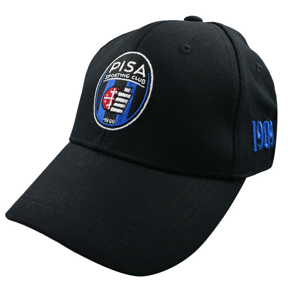 CAPPELLINO BASEBALL IN COTONE NERO PISA SPORTING CLUB