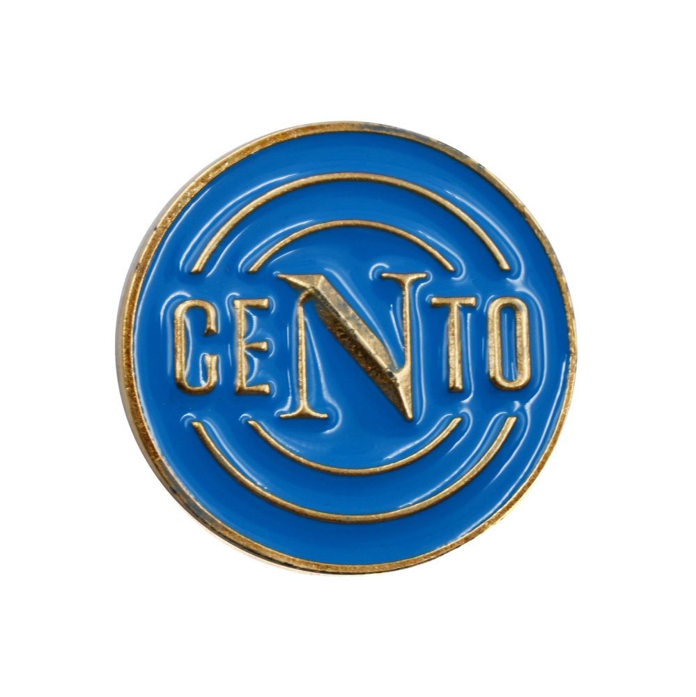 MAGNETE IN METALLO DORATO 3D SMALTATO NAPOLI CENTO