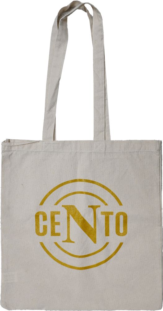 SHOPPER IN COTONE ECRU' NAPOLI CENTO