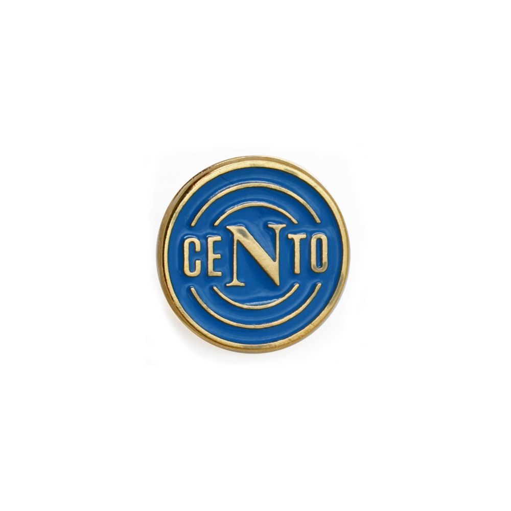 DISTINTIVO IN METALLO DORATO SMALTATO NAPOLI CENTO