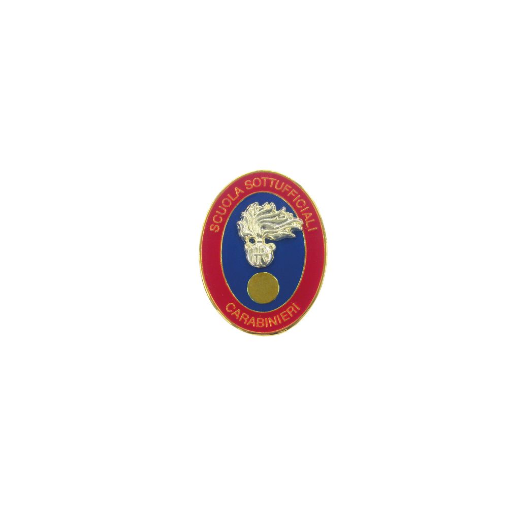 DISTINTIVO 2 CHIODI SCUOLA SOTTUFFICIALI CARABINIERI OVALE