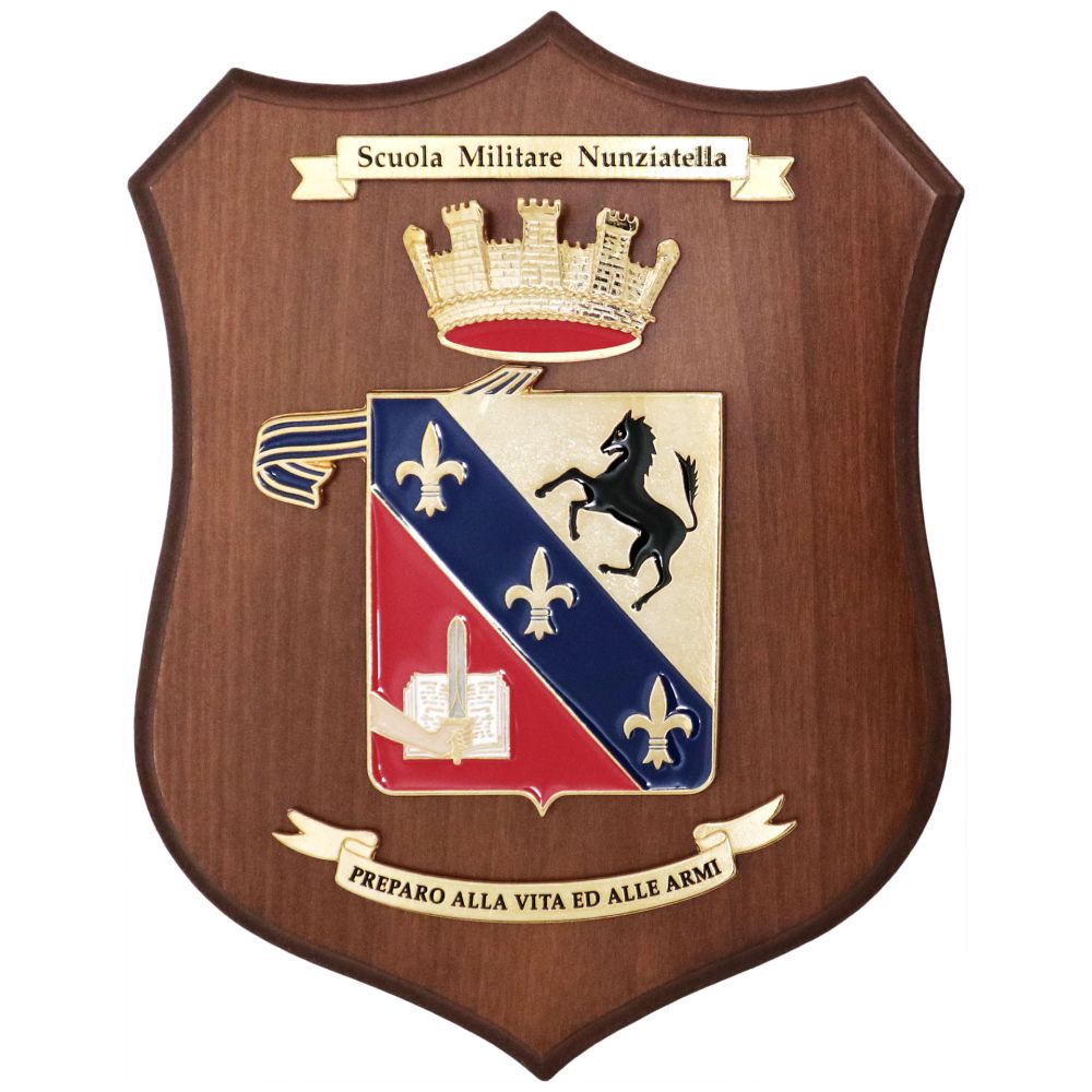 CREST IN METALLO SMALTATO SCUOLA NUNZIATELLA ESERCITO ITALIANO