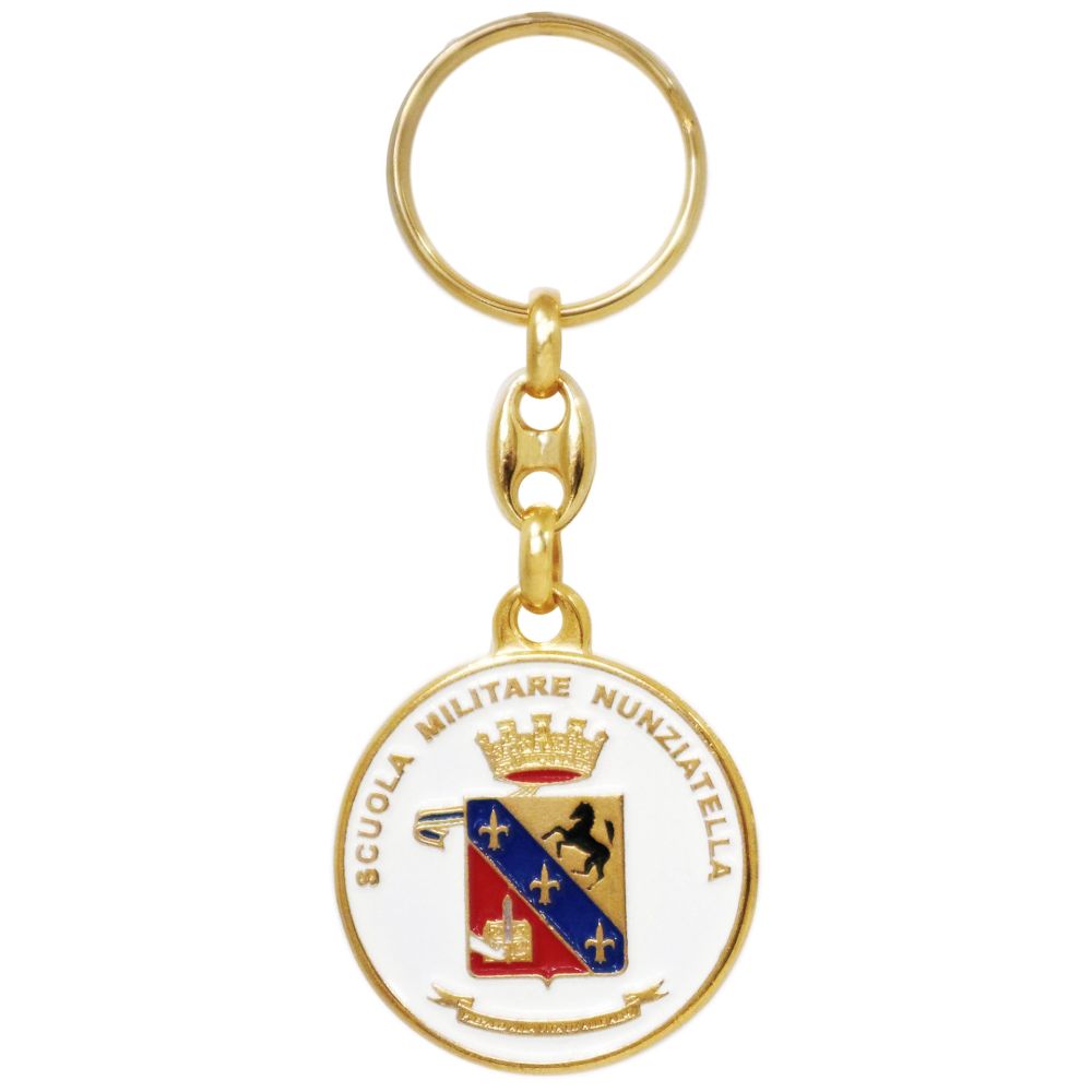 PORTACHIAVI IN METALLO SMALTATO SCUOLA MILITARE NUNZIATELLA ESERCITO ITALIANO