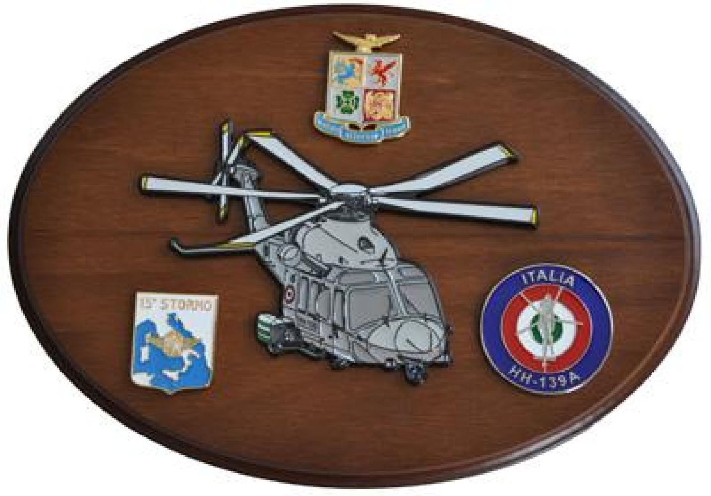 CREST IN METALLO SMALTATO A.M. AEREI HH-139A