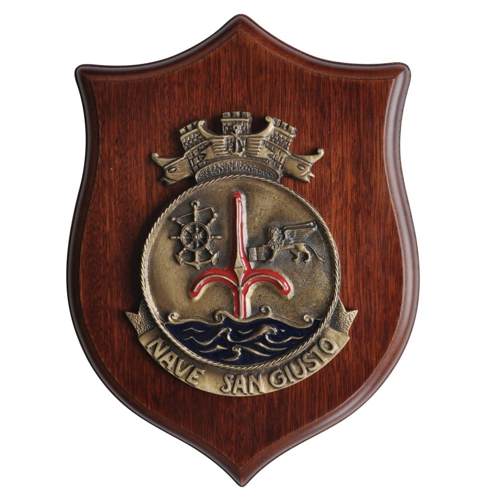 CREST IN METALLO L.P.D. SAN GIUSTO MARINA MILITARE