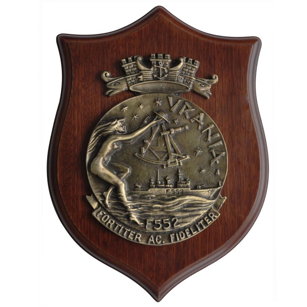 CREST IN METALLO NAVE URANIA MARINA MILITARE