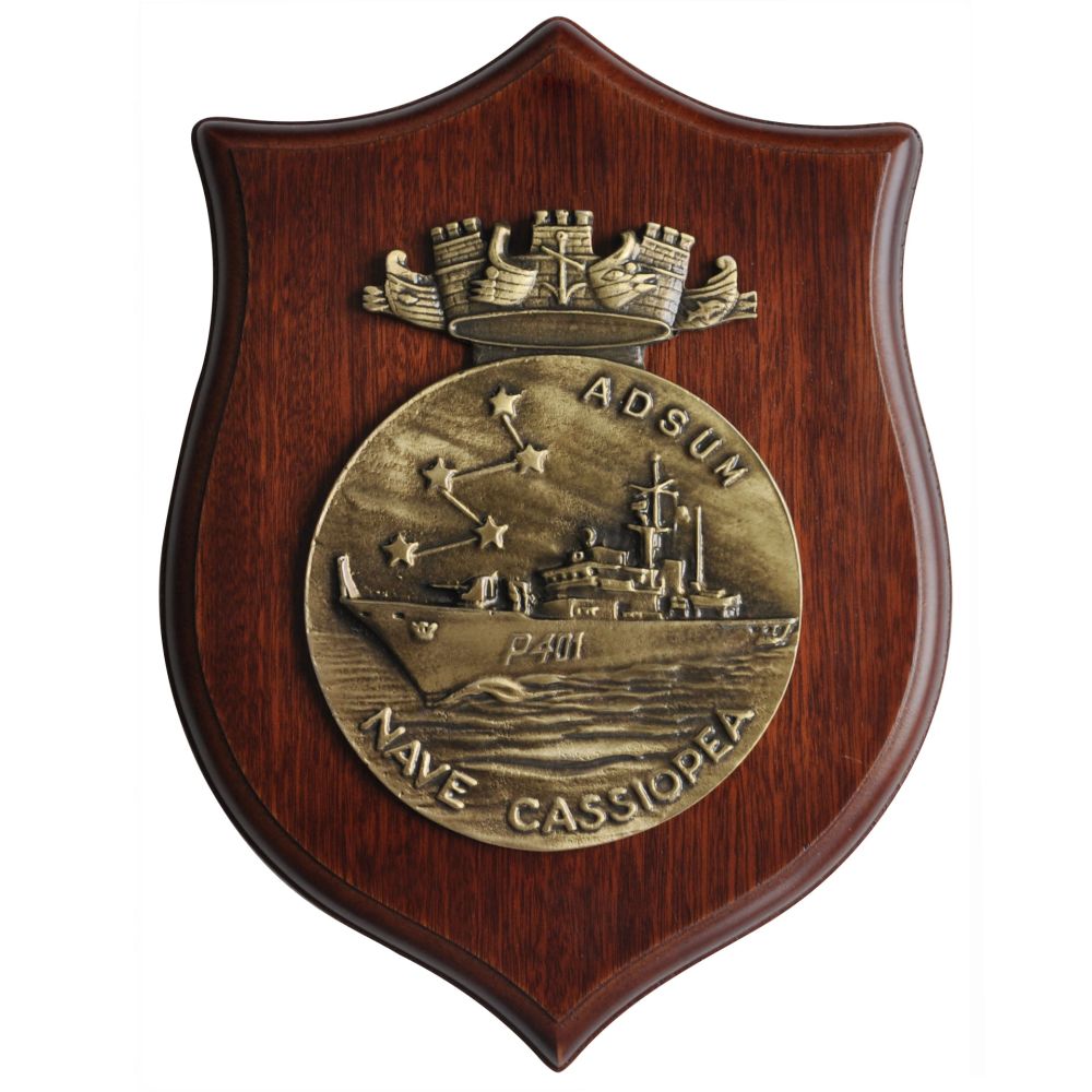 CREST IN METALLO NAVE CASSIOPEA MARINA MILITARE